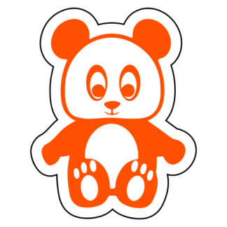 Hugging Panda Sticker (Orange)